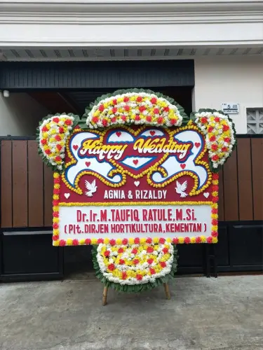 Papan Bunga Pernikahan poris gaga baru