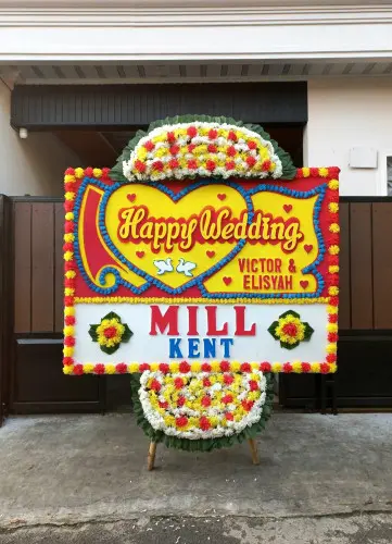 Papan Bunga Pernikahan poris gaga baru
